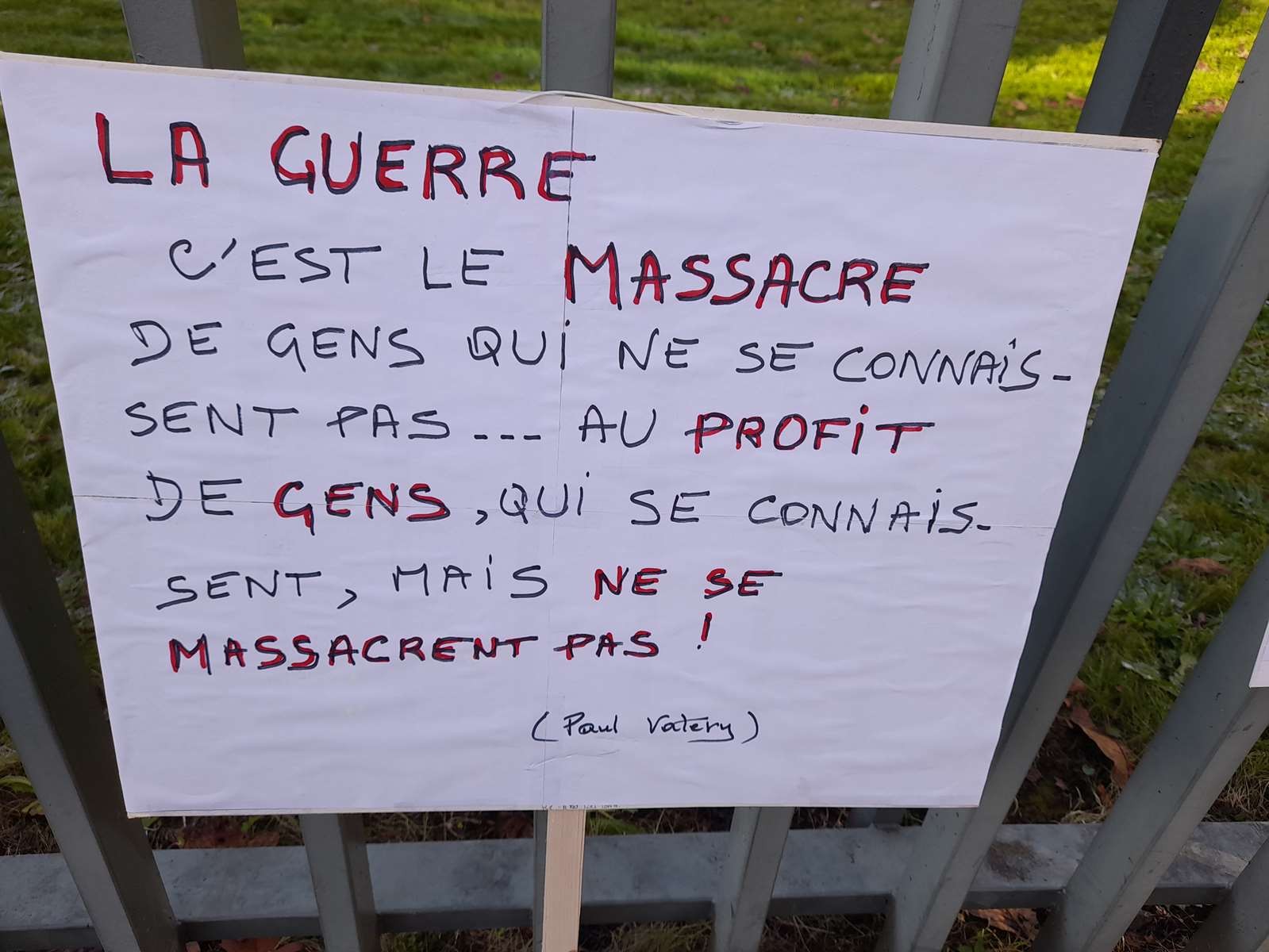 10 dec contre la guerre