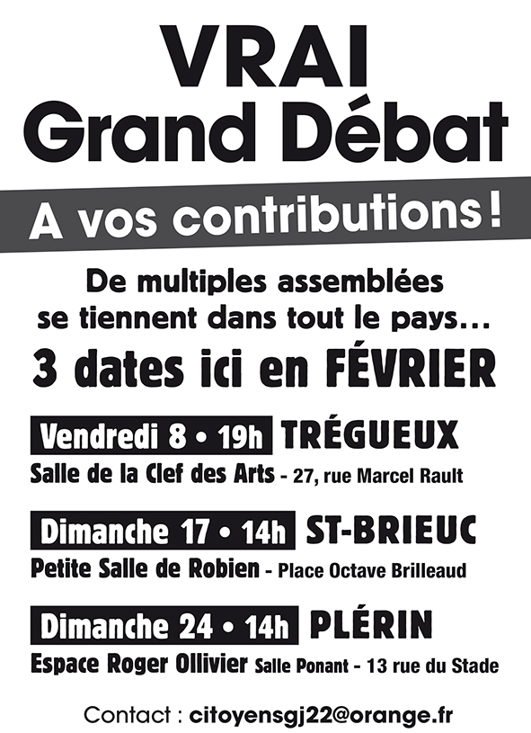 Gj 22 vrai grand debat fevrier