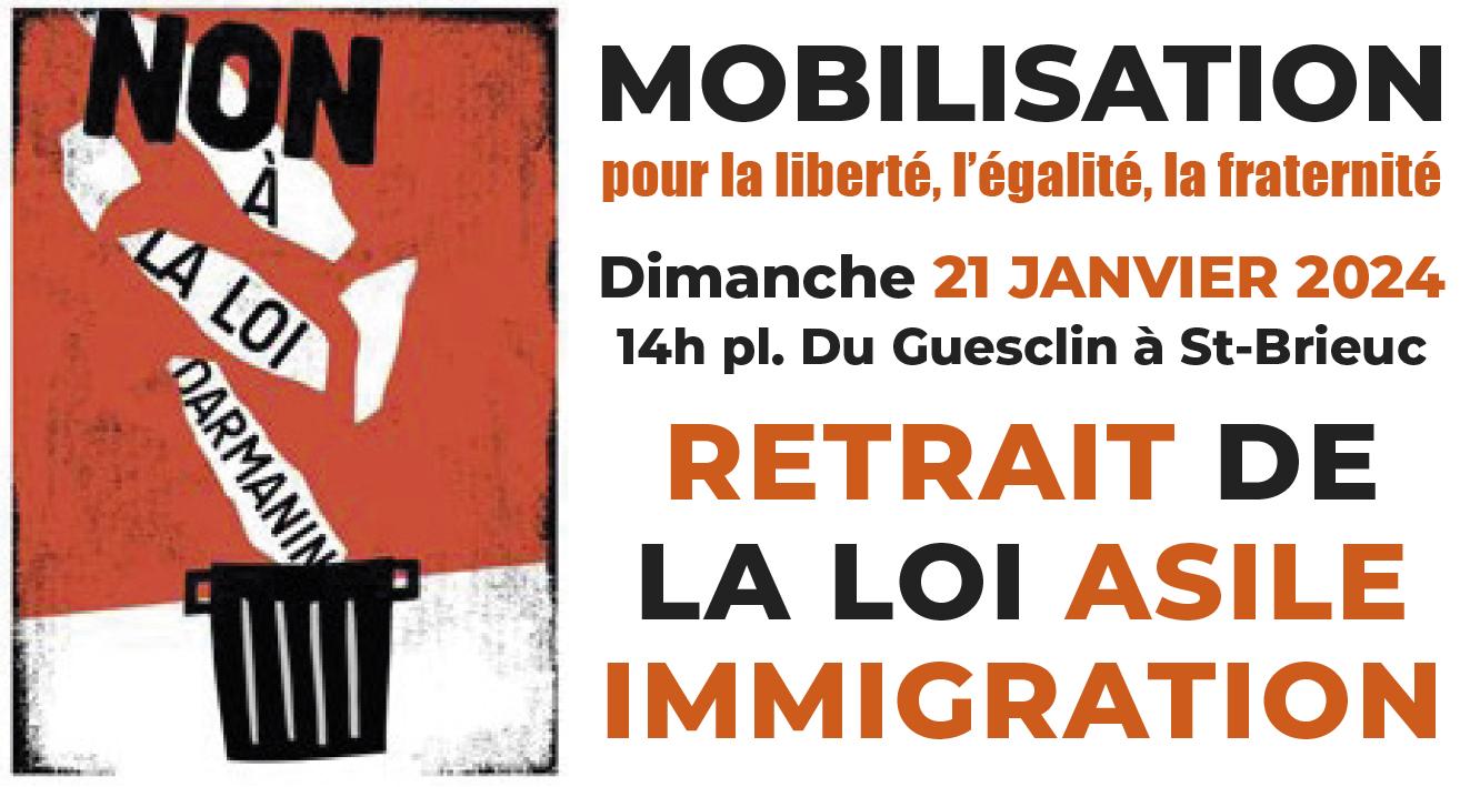 Mobilisation loi darmanin 21 janvier