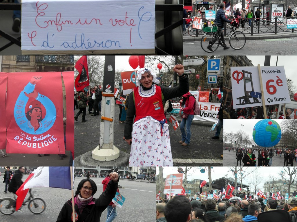 Marche Insoumise du 18 mars clichés humour