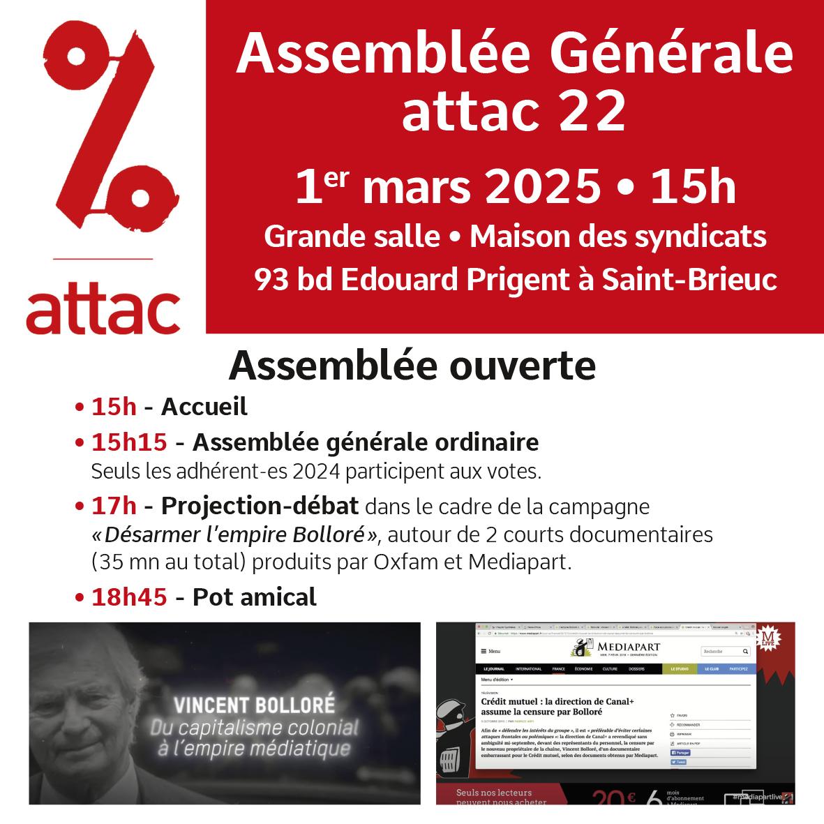 Attac 22 ag 1er mars 2025